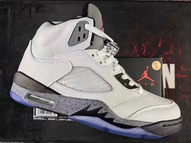 Air Jordan 5 Retro V Cement White